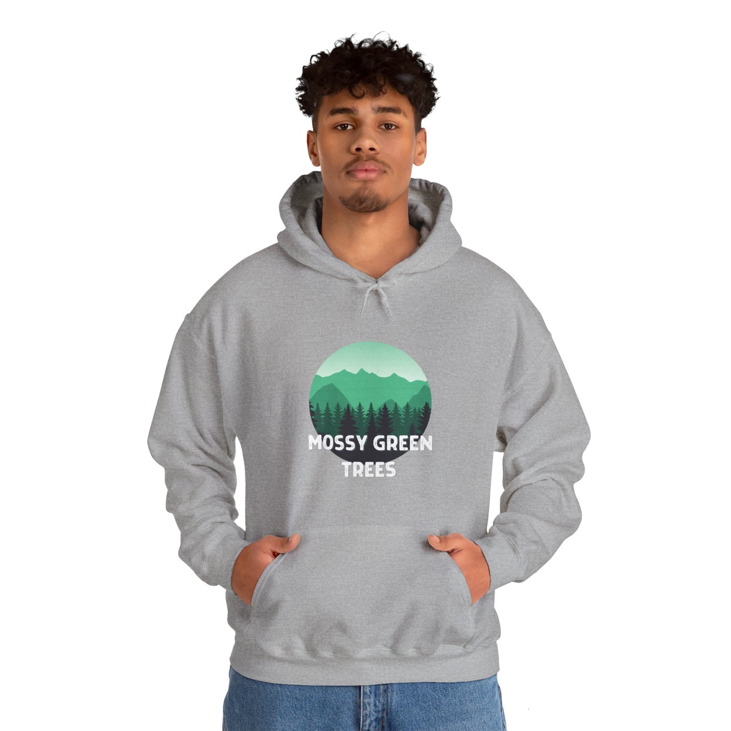 Mossy Green Trees Unisex Heavy Blend™ Hooded Sweatshirt