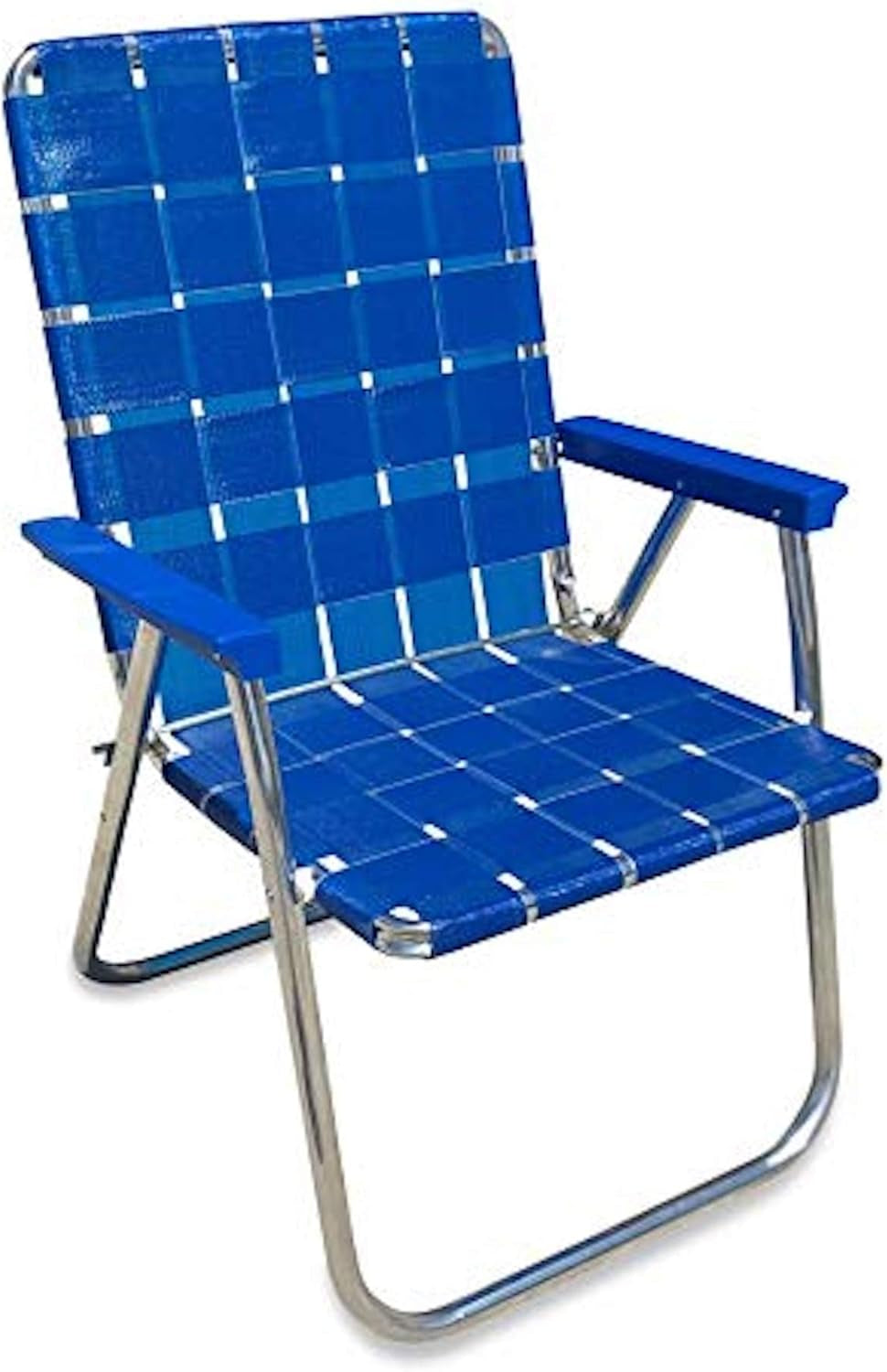 Folding Aluminum Outdoor Patio Lawn Chair | Heavy-Duty Webbed Chairs for Camping, Sports, Beach, Yard & Tailgating | Lightweight Portable | Classic - Bright White
