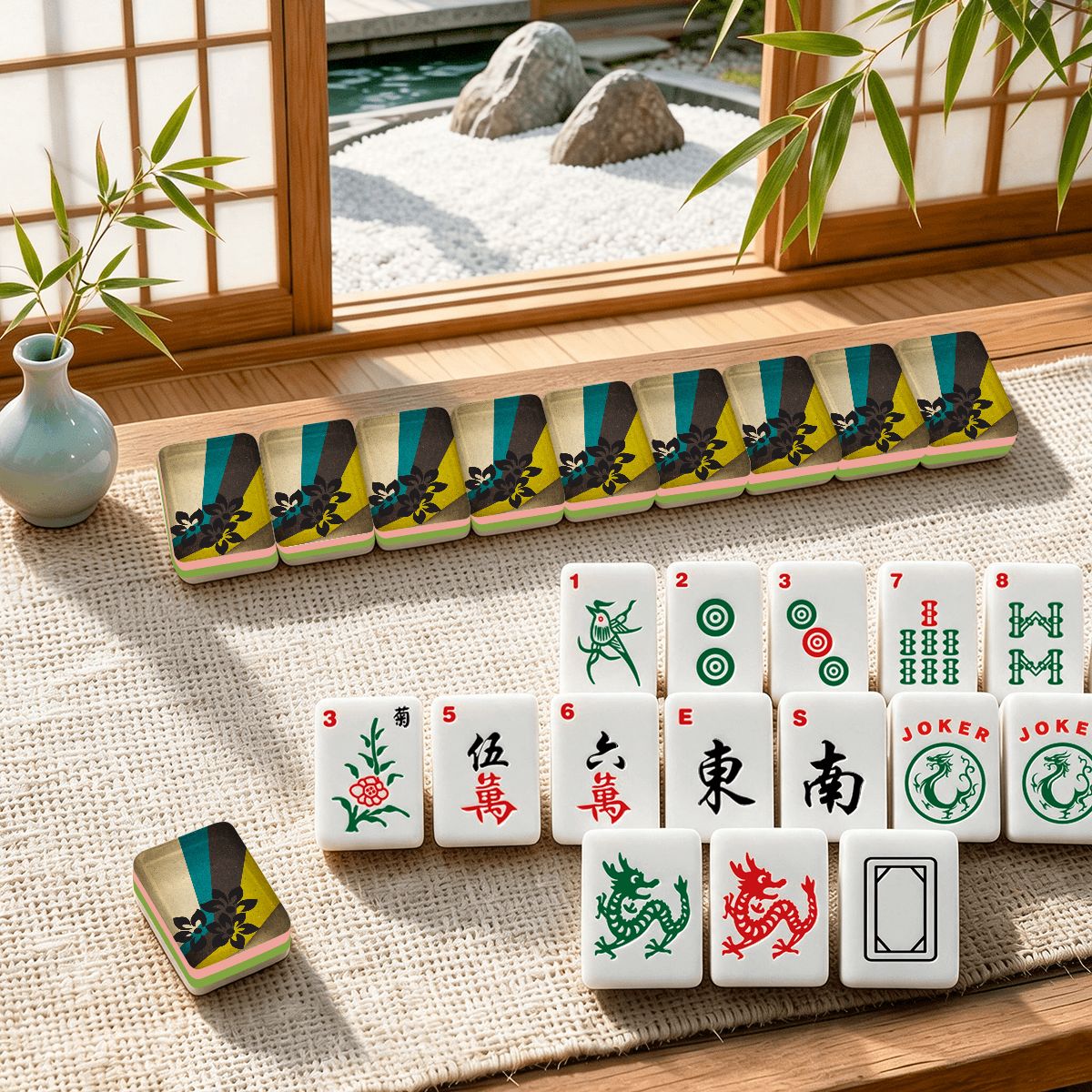 4 Layer Mahjong Tiles Set - Multiple Style Available