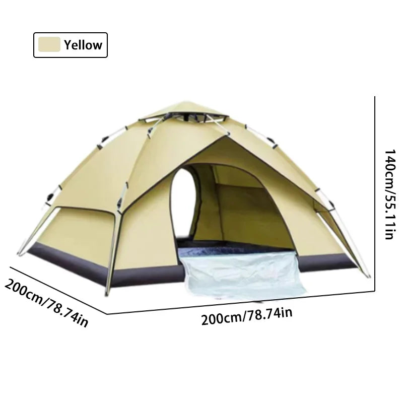 Camping Outdoor Automatic Tent - Double-deck tents with Double Door