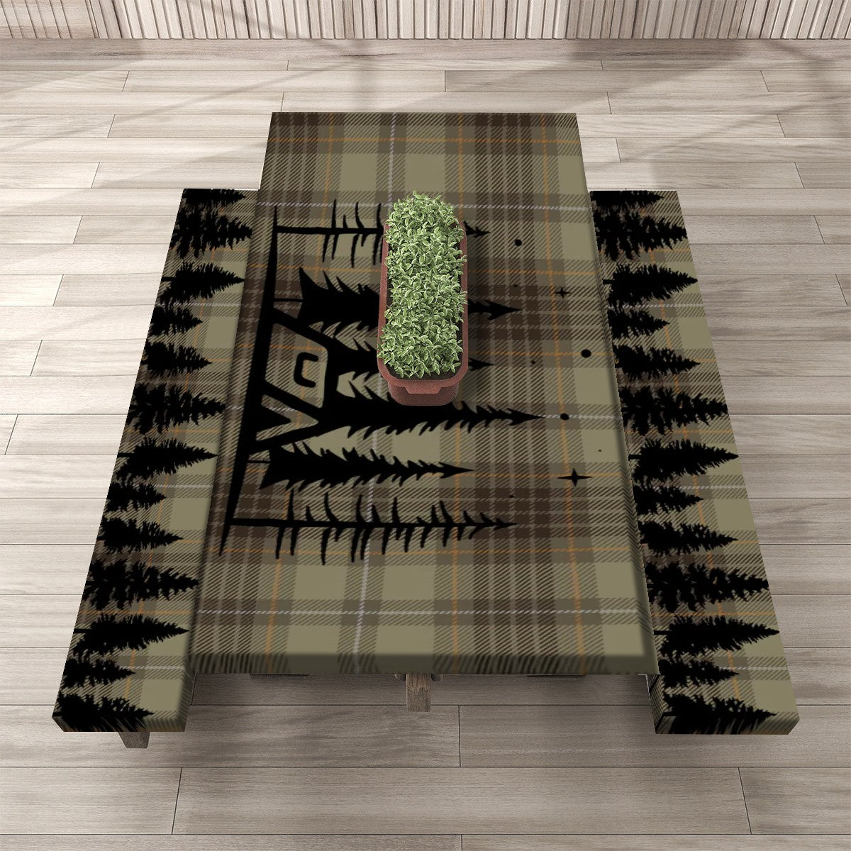 Camping Outdoor Picnic Table Cover with Bench Covers