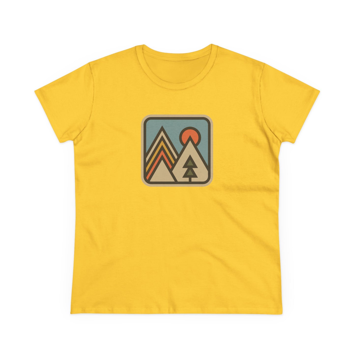 Pinetree Retro Mountain Graphic Tee — Women's Adventure Nature T-Shirt