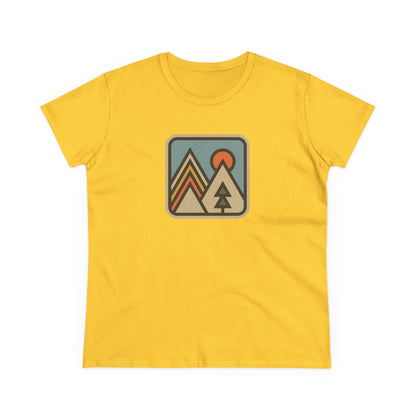 Pinetree Retro Mountain Graphic Tee — Women's Adventure Nature T-Shirt