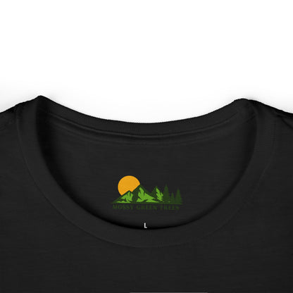 Women’s Mountain Landscape Tee — Retro Forest Graphic T-Shirt