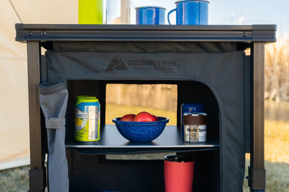 Kitchen Organizer Hardtop Table, Gray, 23 X 20 X 31