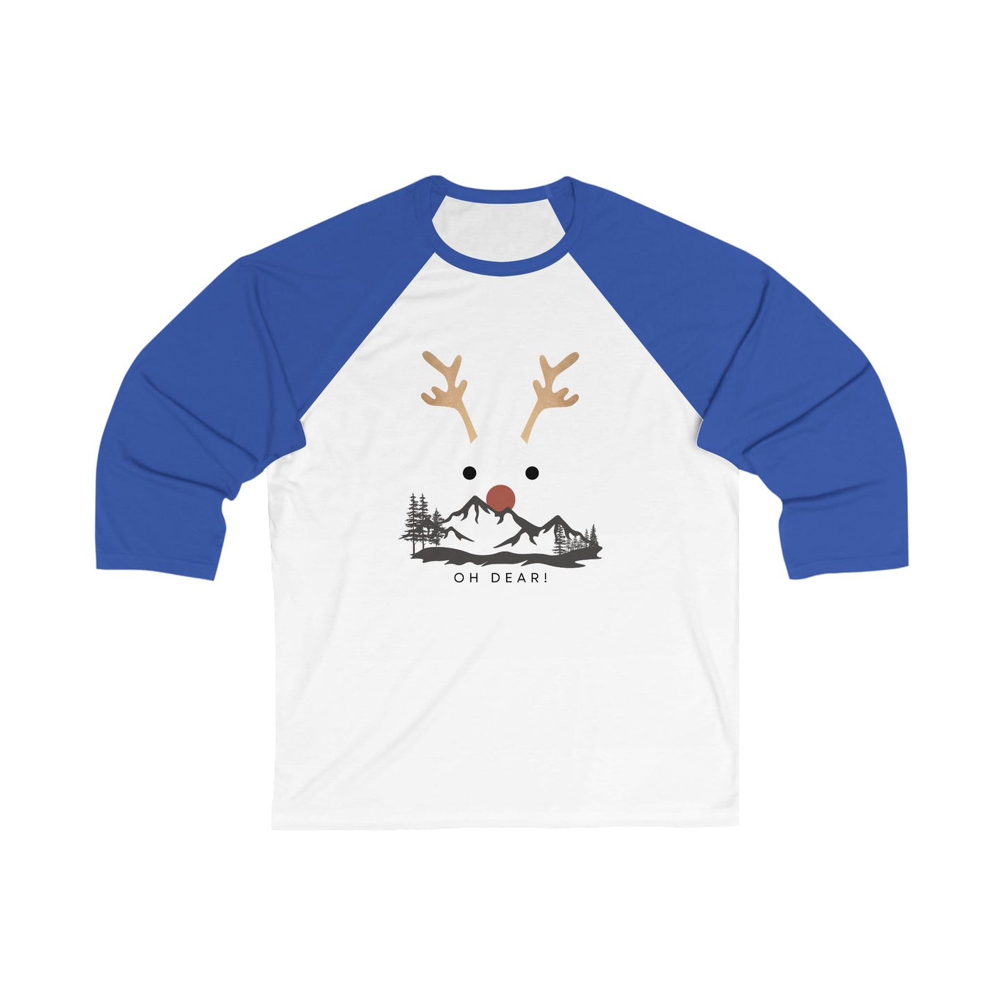 Christmas Deer Baseball Tee