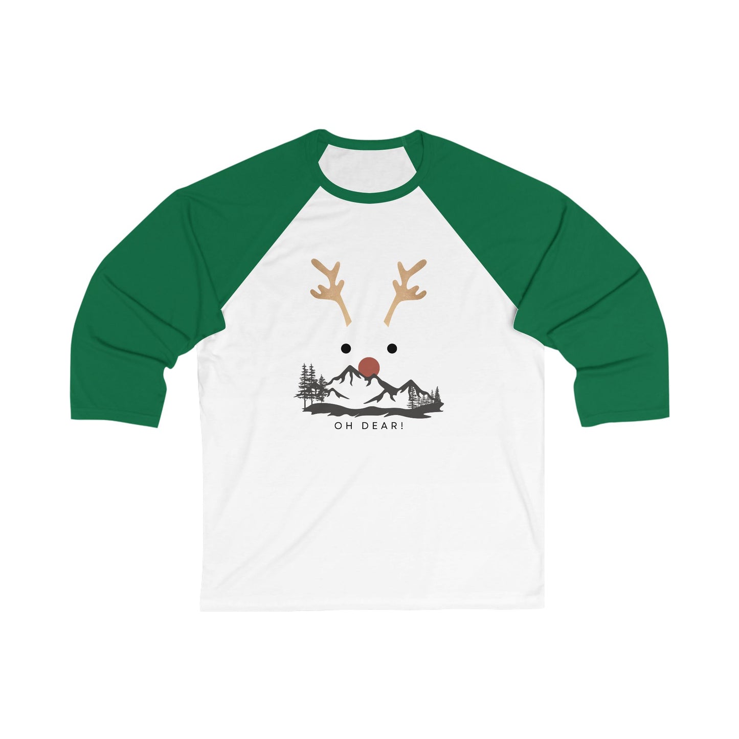 Christmas Deer Baseball Tee