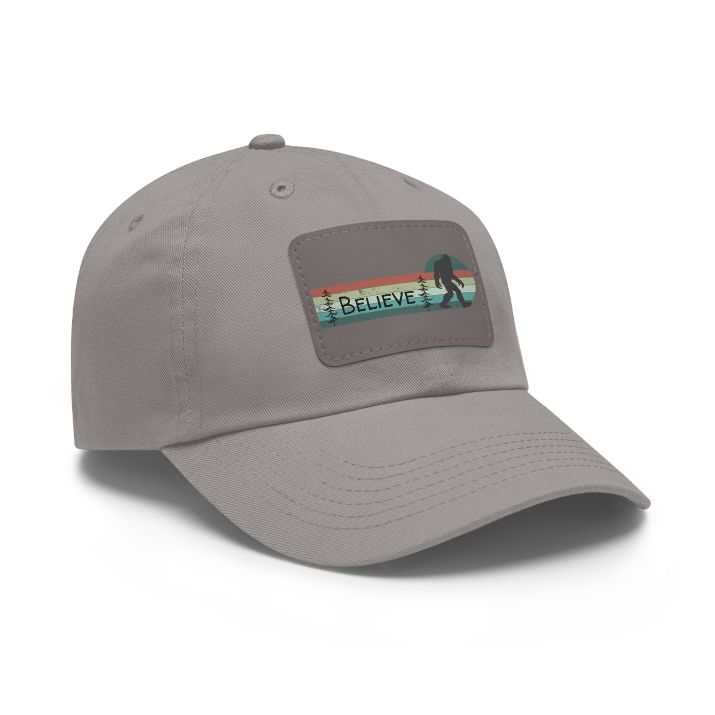 Bigfoot Believe - Hat with Leather Rectangle Patch