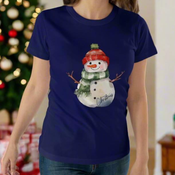 Merry Christmas Snowman Top Women's T-shirt