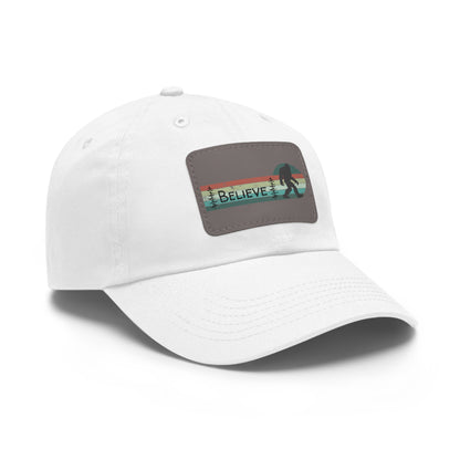 Bigfoot Believe - Hat with Leather Rectangle Patch