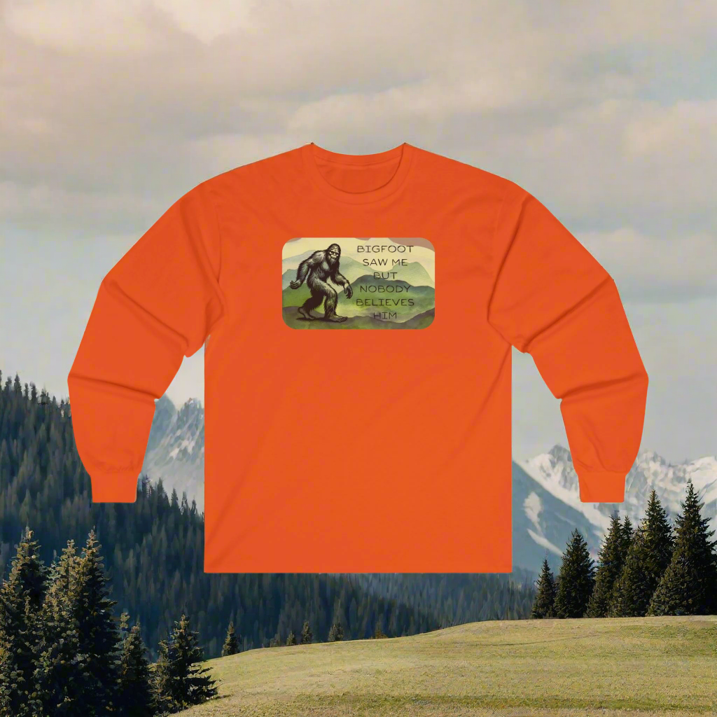 Bigfoot Saw Me - Long Sleeve Cotton Tee