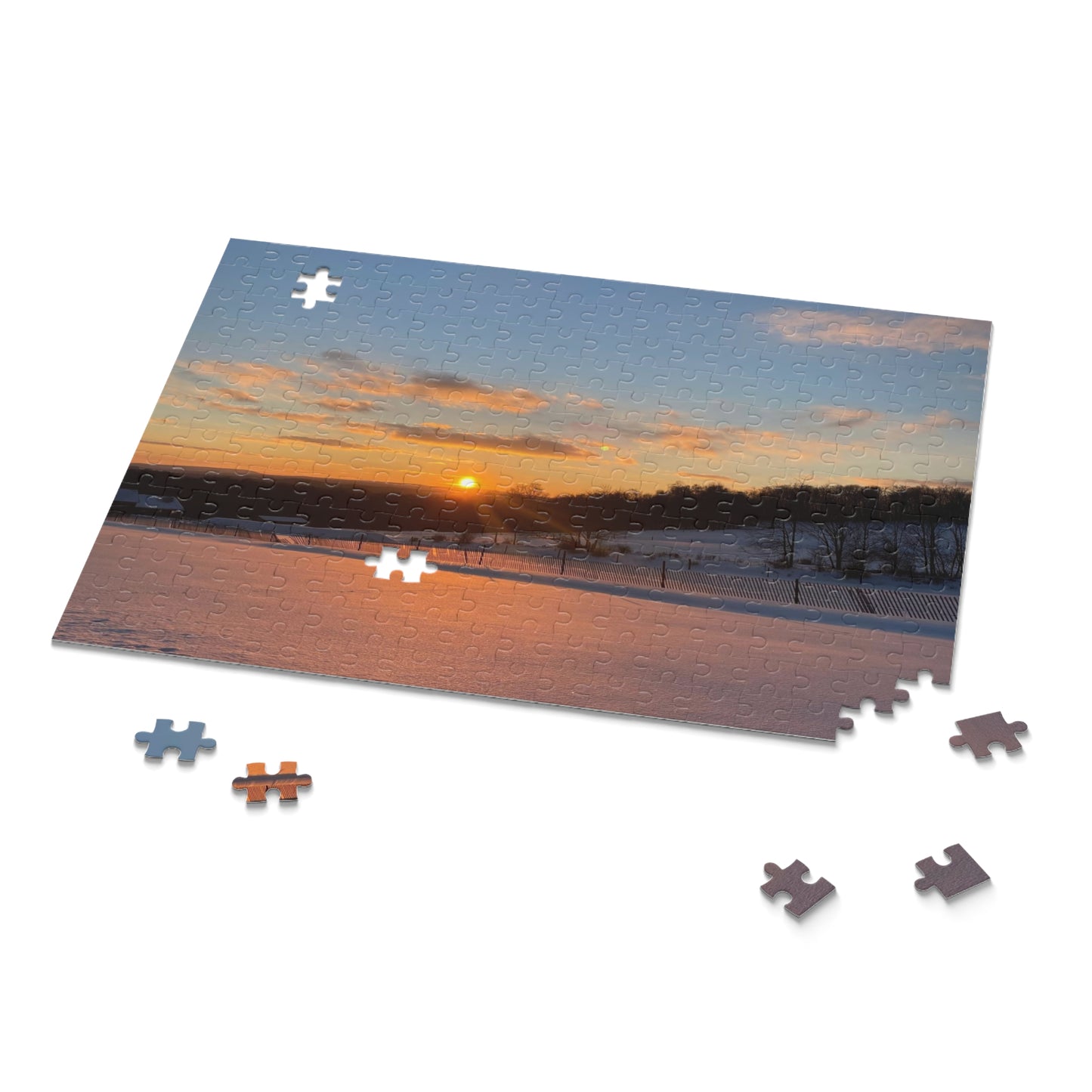 Snow Sunset Puzzle (120, 252, 500-Piece)