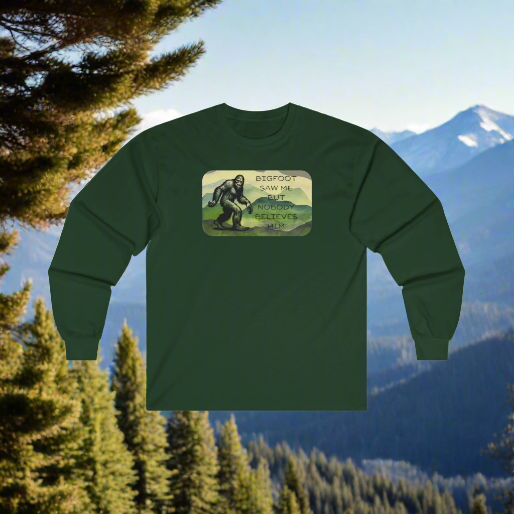 Bigfoot Saw Me - Long Sleeve Cotton Tee