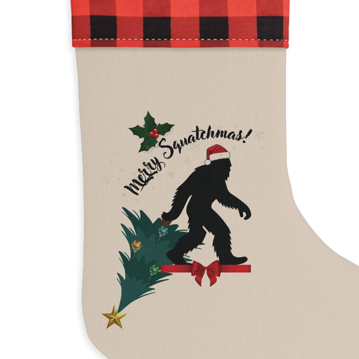 Merry Squatchmas Christmas Stocking