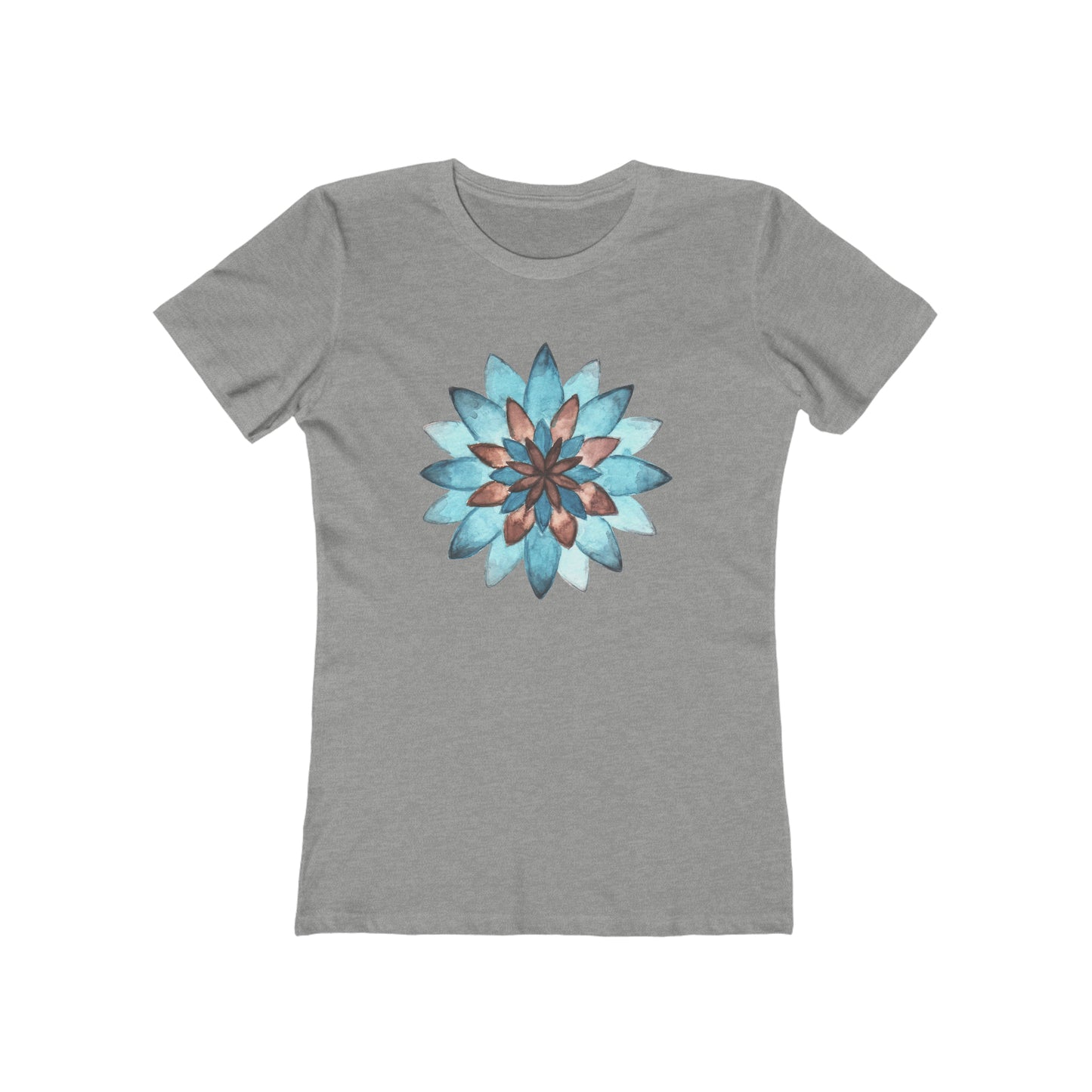 Blue Flower Burst - The Boyfriend Tee for Women