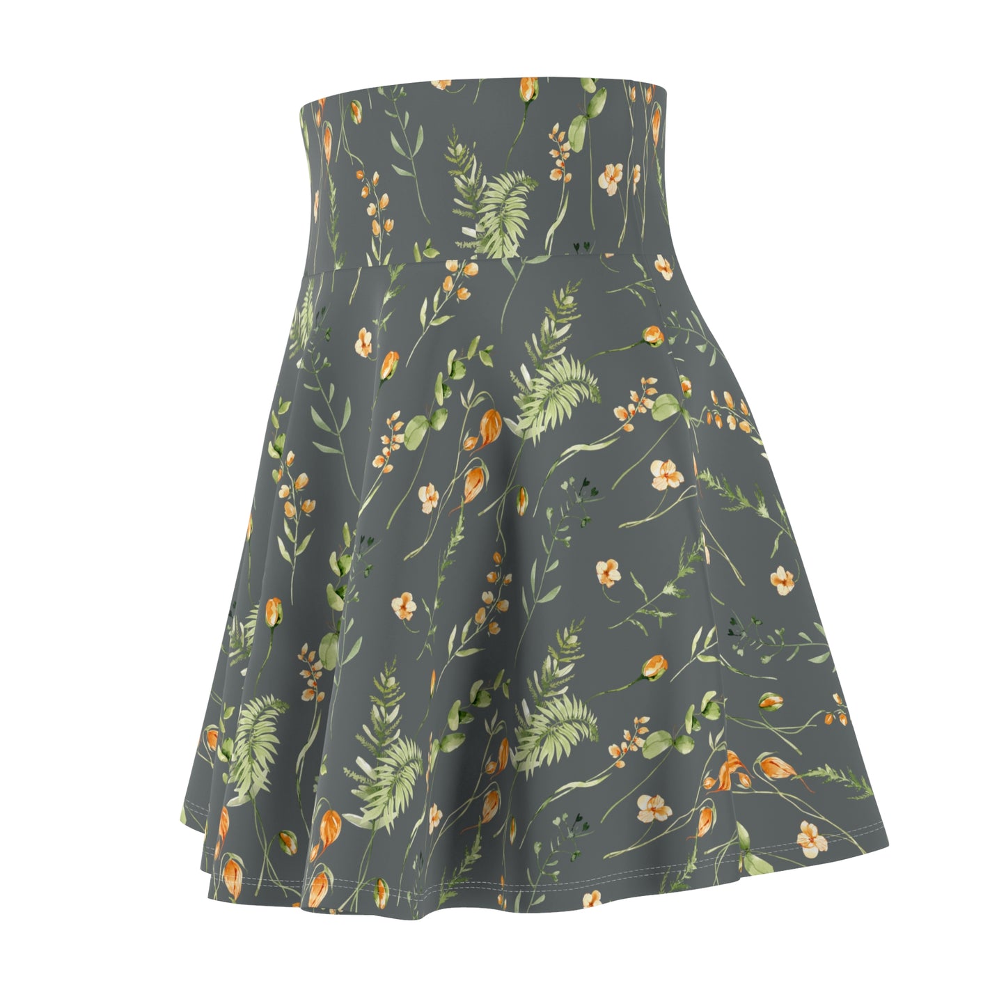 Grey Flower Women's Skirt