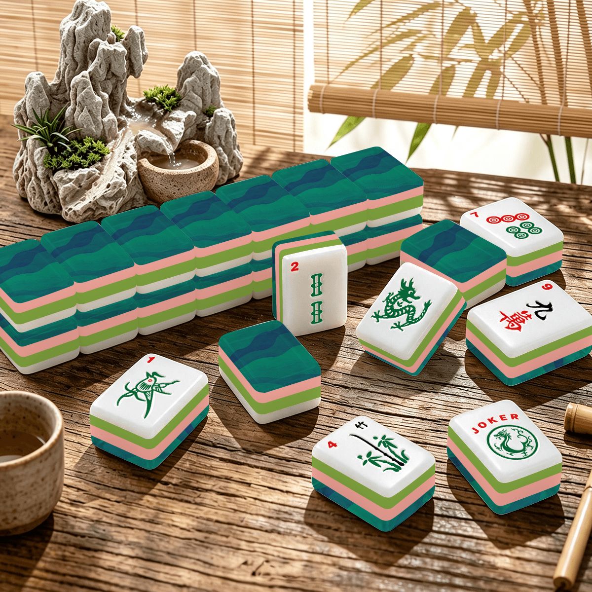 4 Layer Mahjong Tiles Set - Multiple Styles Available