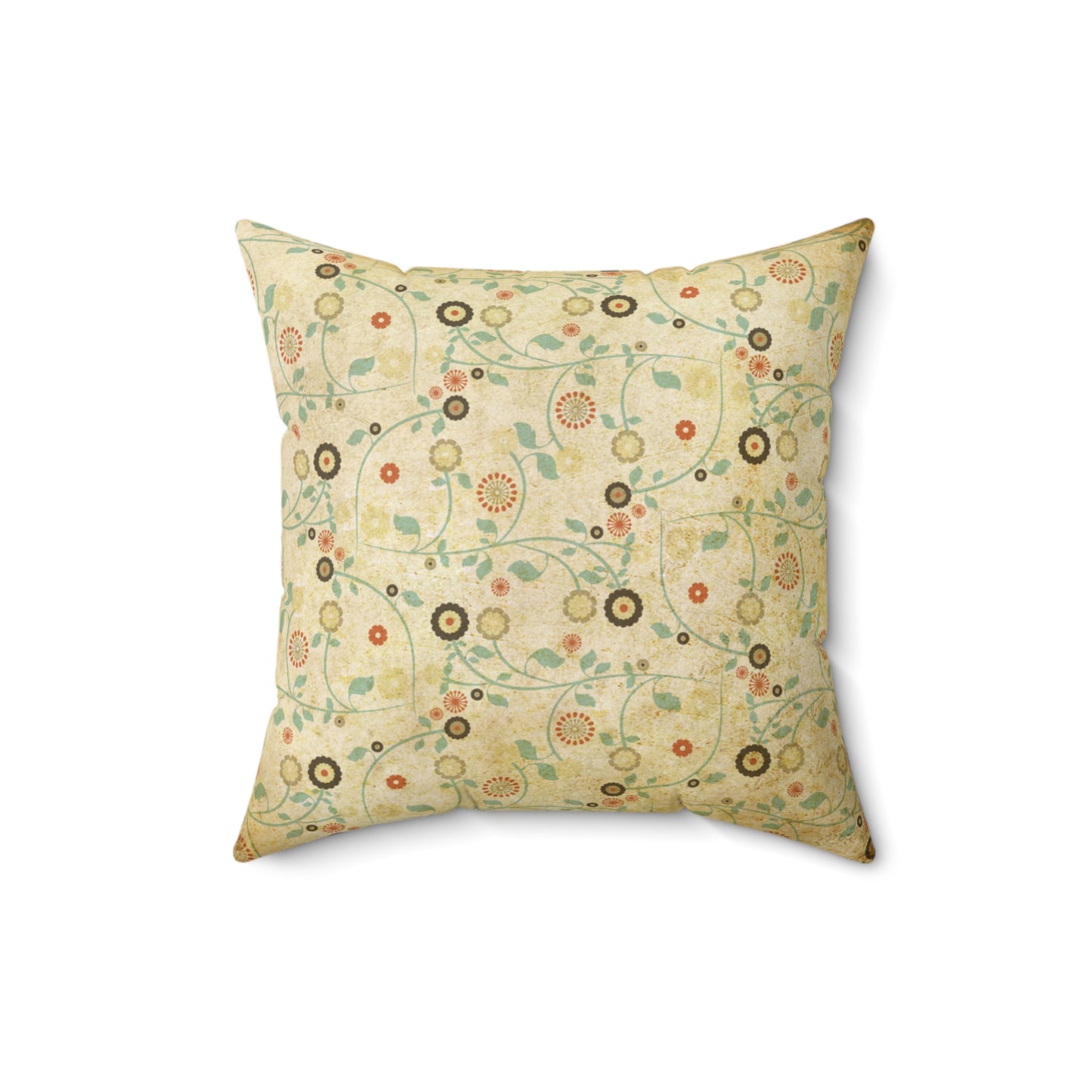 Vintage Days Faux Suede Square Pillow