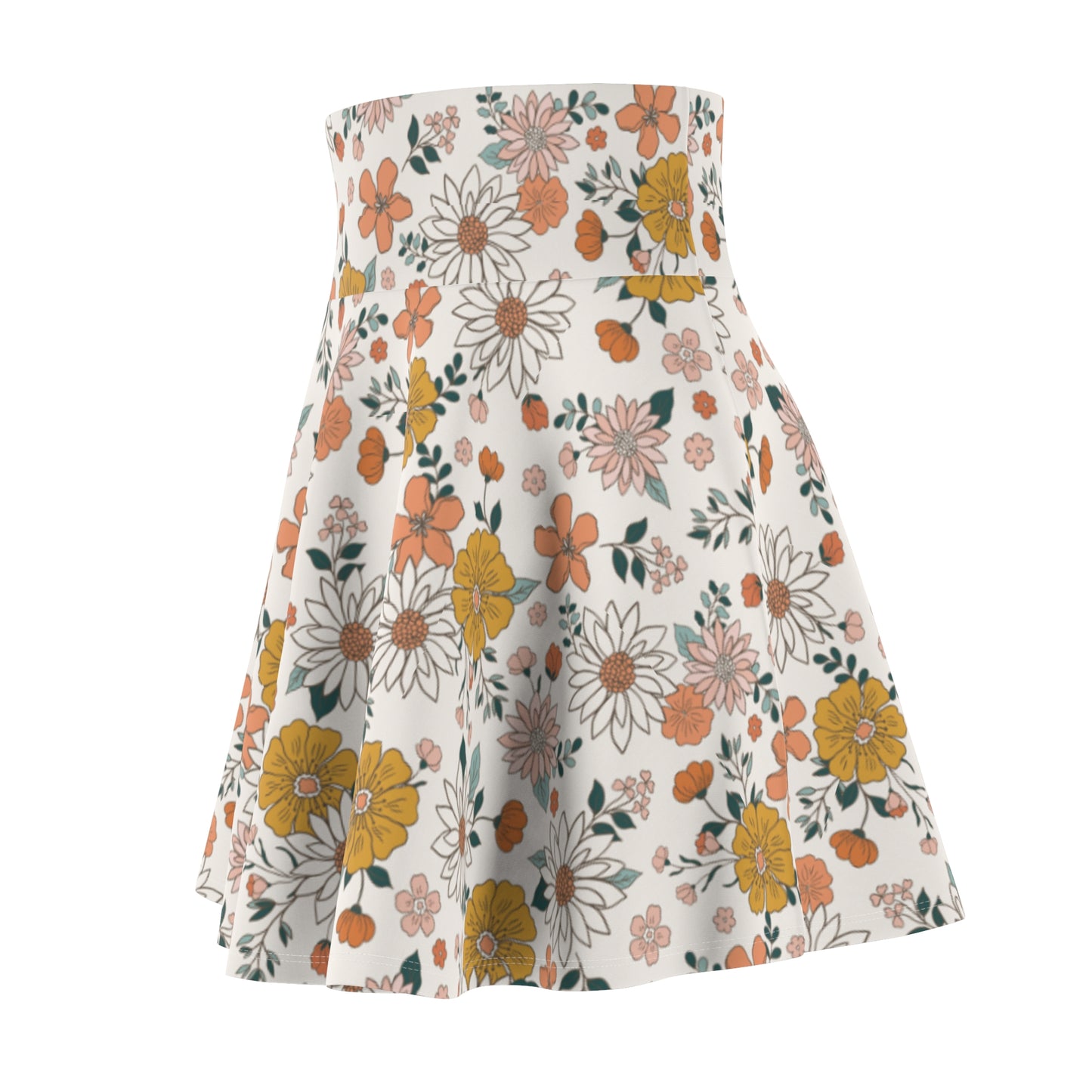 Orange Flowers Women's Skirt