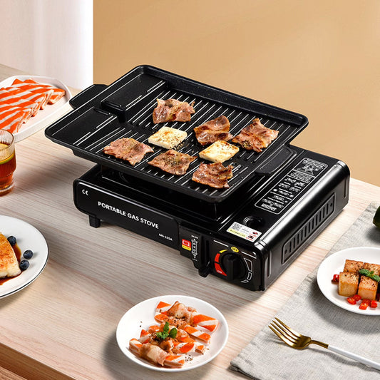 Portable Butane/Propane Gas Stove with Piezo Ignition, Camping & Outdoor Cooking Stove