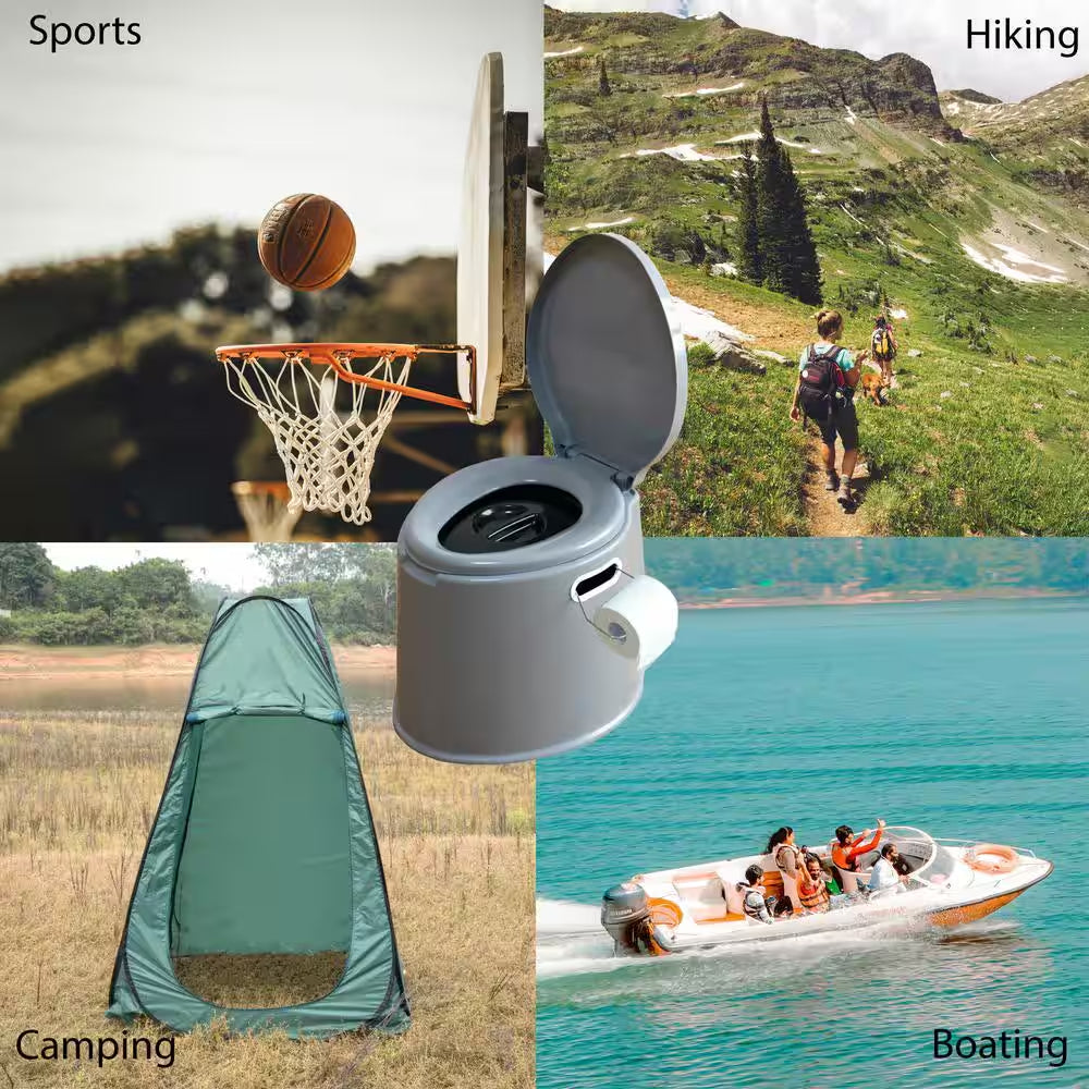 Portable Travel Toilet for Camping and Hiking with Travel Bag Non-Electric Waterless Toilet
