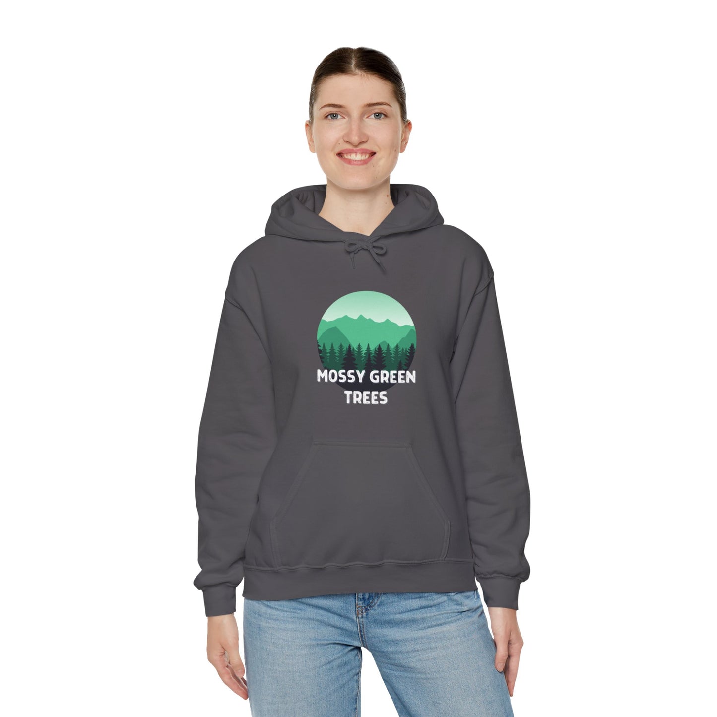 Mossy Green Trees Unisex Heavy Blend™ Hooded Sweatshirt