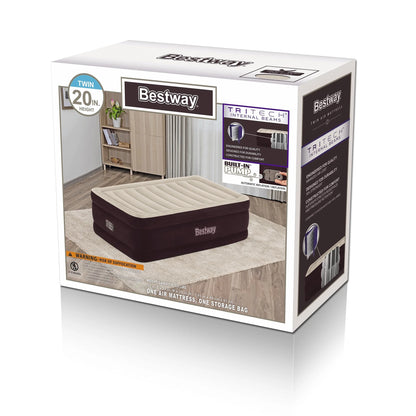 ® Maroon Tritech Airbed Twin 20" with Built-In AC Pump