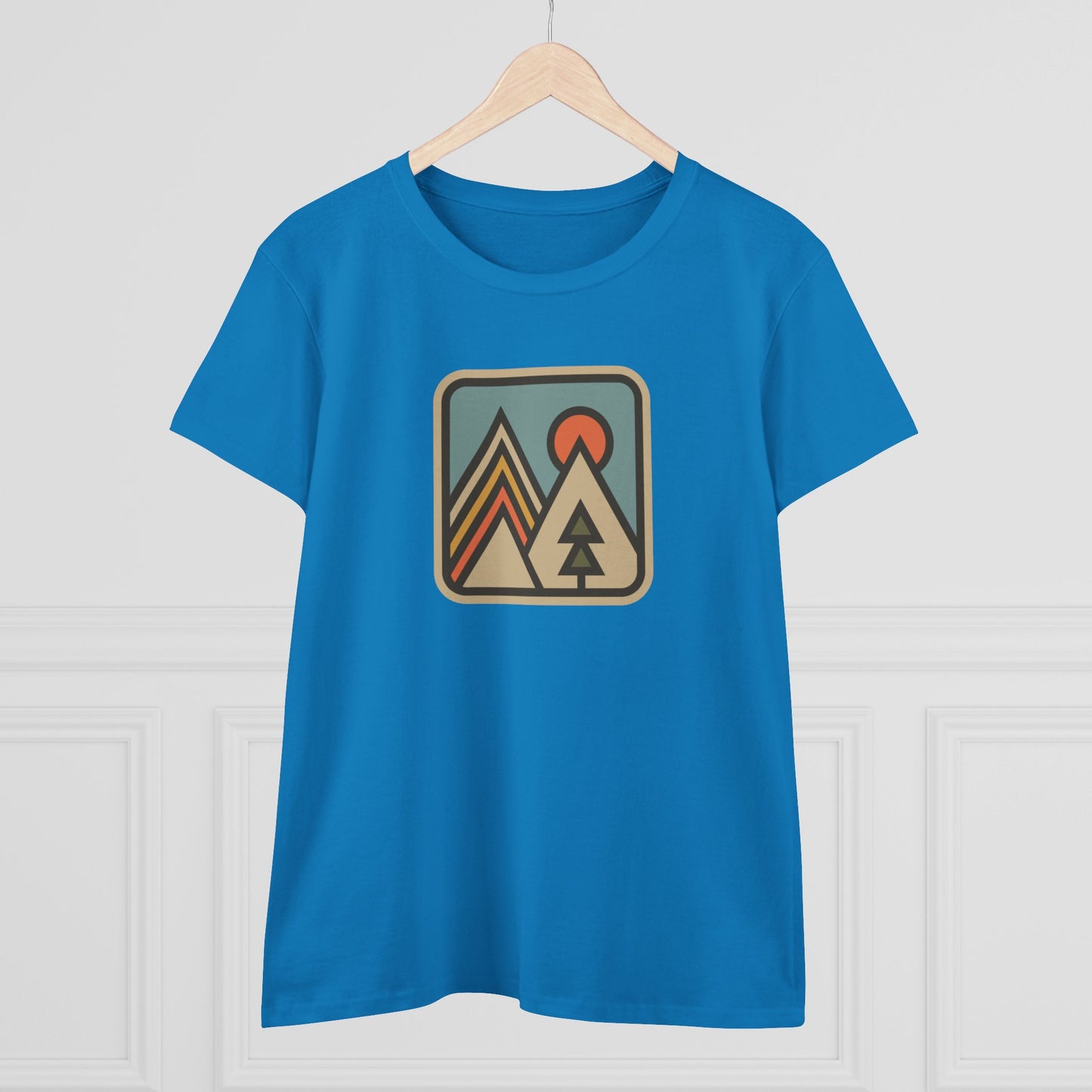 Pinetree Retro Mountain Graphic Tee — Women's Adventure Nature T-Shirt
