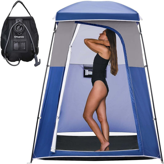 Shower Tent, Portable Privacy Tent Outdoor Camping 1/2 Room Toilet Tents with Shower Bag & Dressing Room for Beach, Camping & Hiking