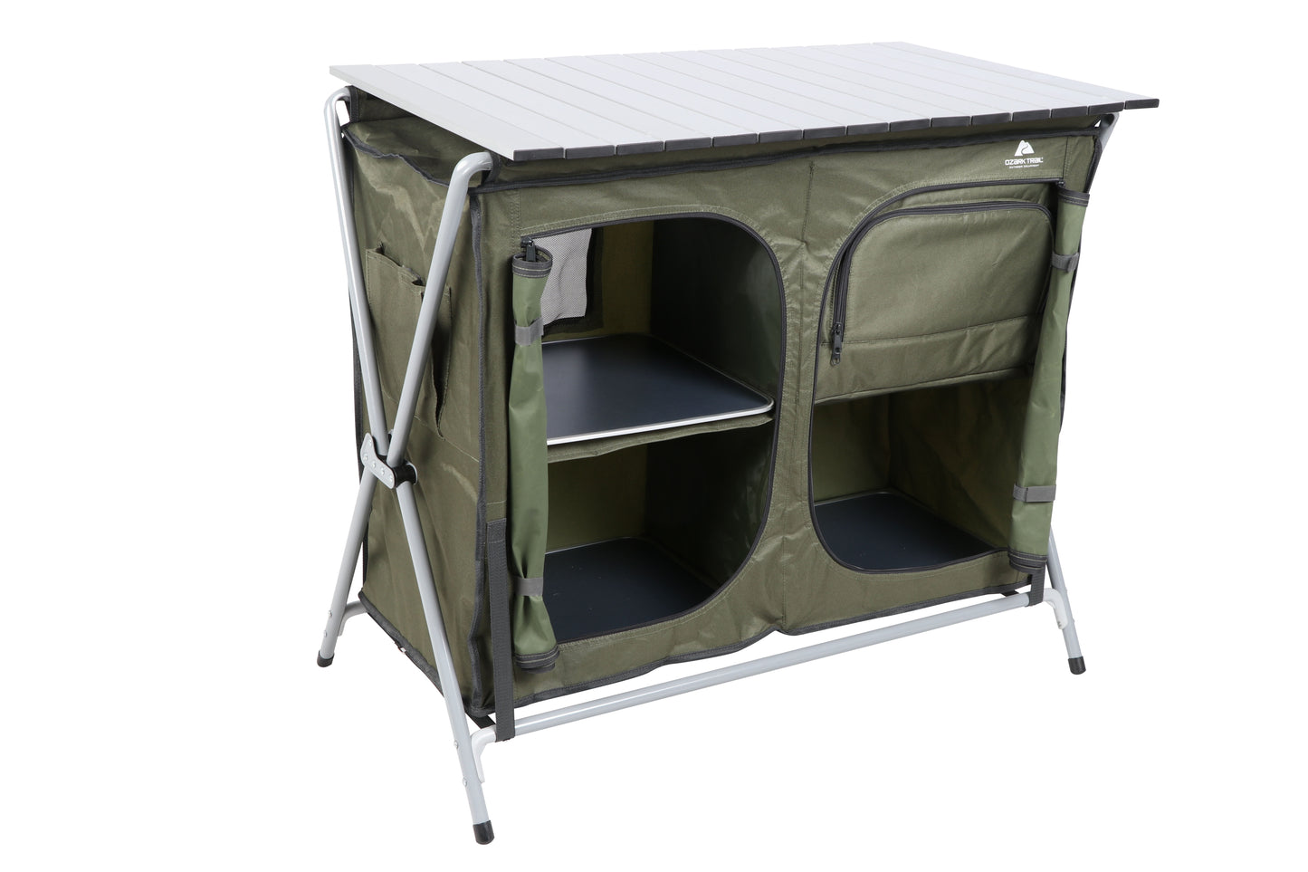 Camping Table, Gray, 34.2"Wx19.6"Dx31.5"H, New