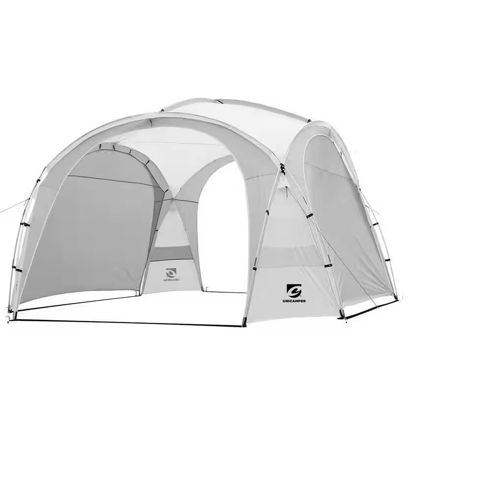 White Large Sun Shelter for 9-People to 12-People UPF50+ Portable Beach Sunshade Tent with Carry Bag