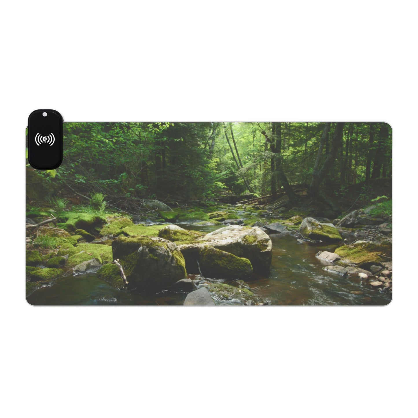 Walk In The Woods LED Gaming Mouse Pad, Wireless Charging