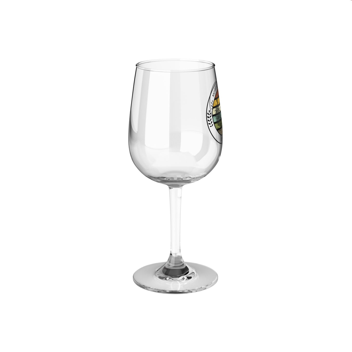 Mossy Green Trees Wine Glass, 12oz