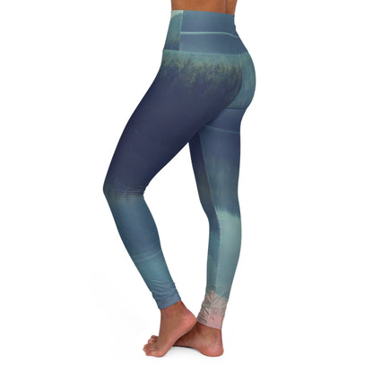 Mountain Blue High Waisted Yoga Leggings