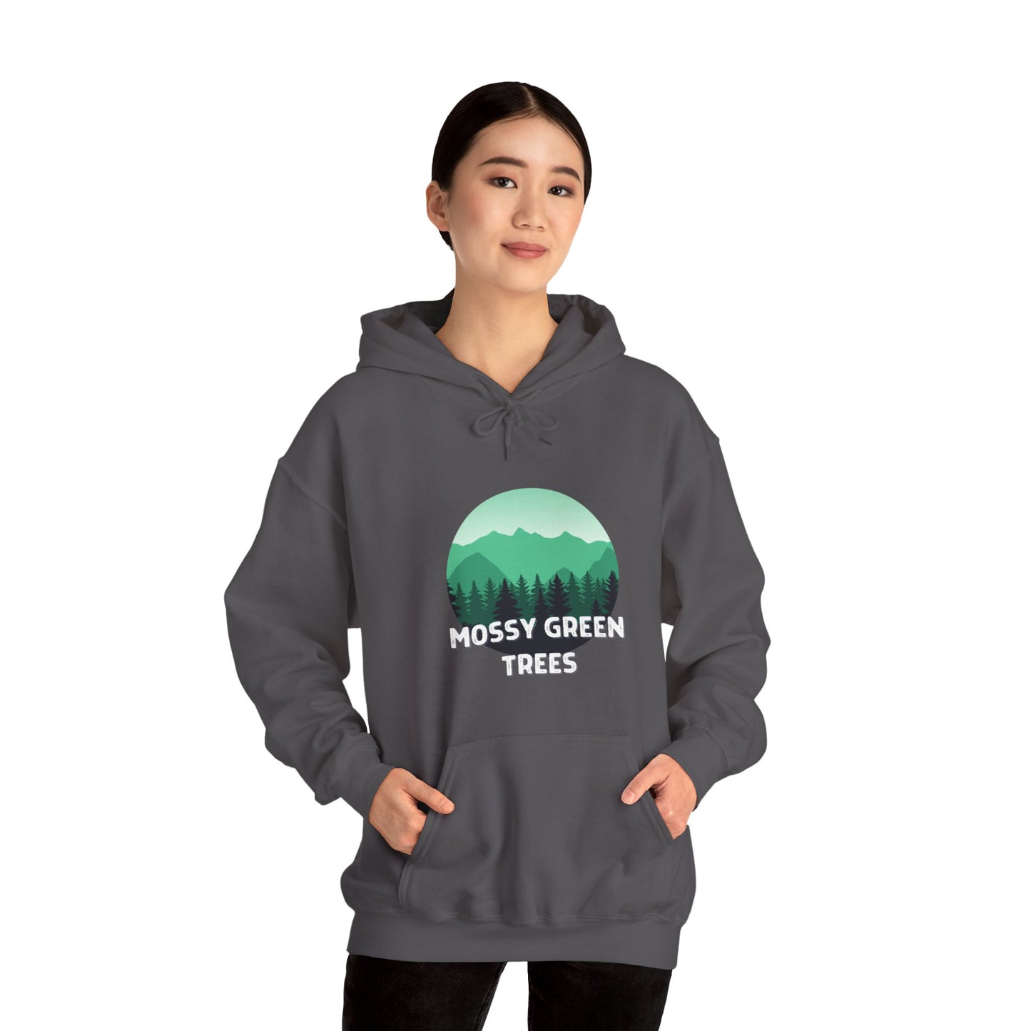 Mossy Green Trees Unisex Heavy Blend™ Hooded Sweatshirt