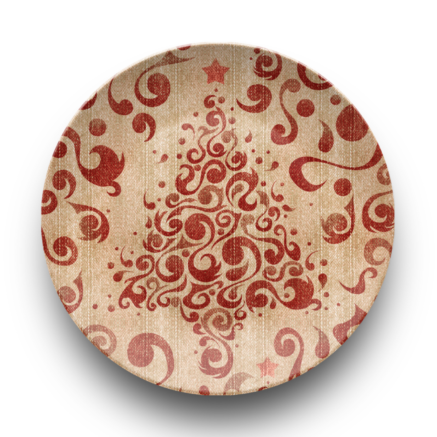 Vintage Christmas Tree Plate