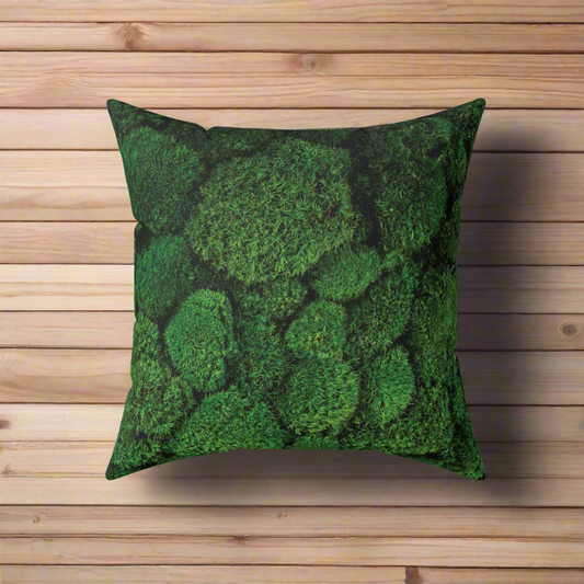 Mossy Green - Spun Polyester Square Pillow