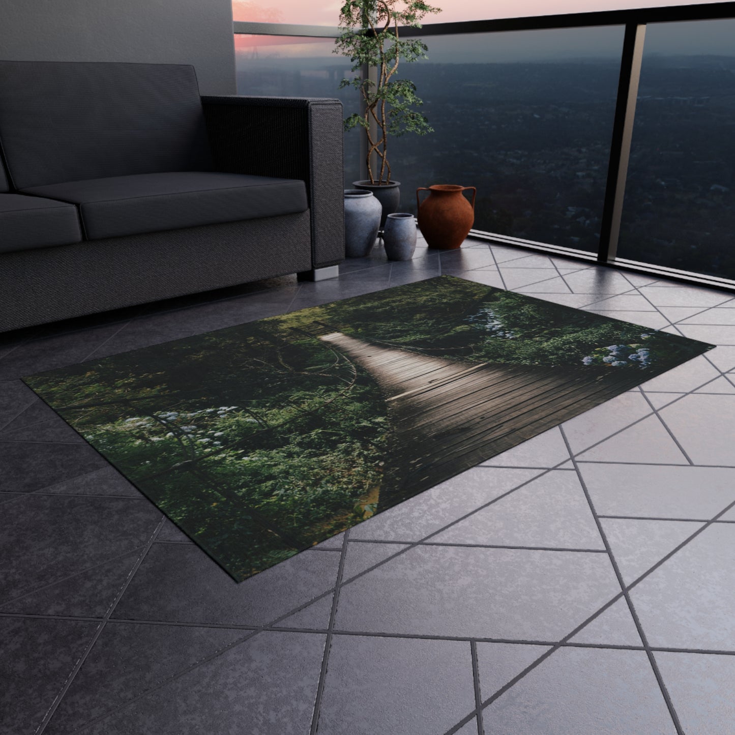 Forest Bridge Design - Outdoor Rug