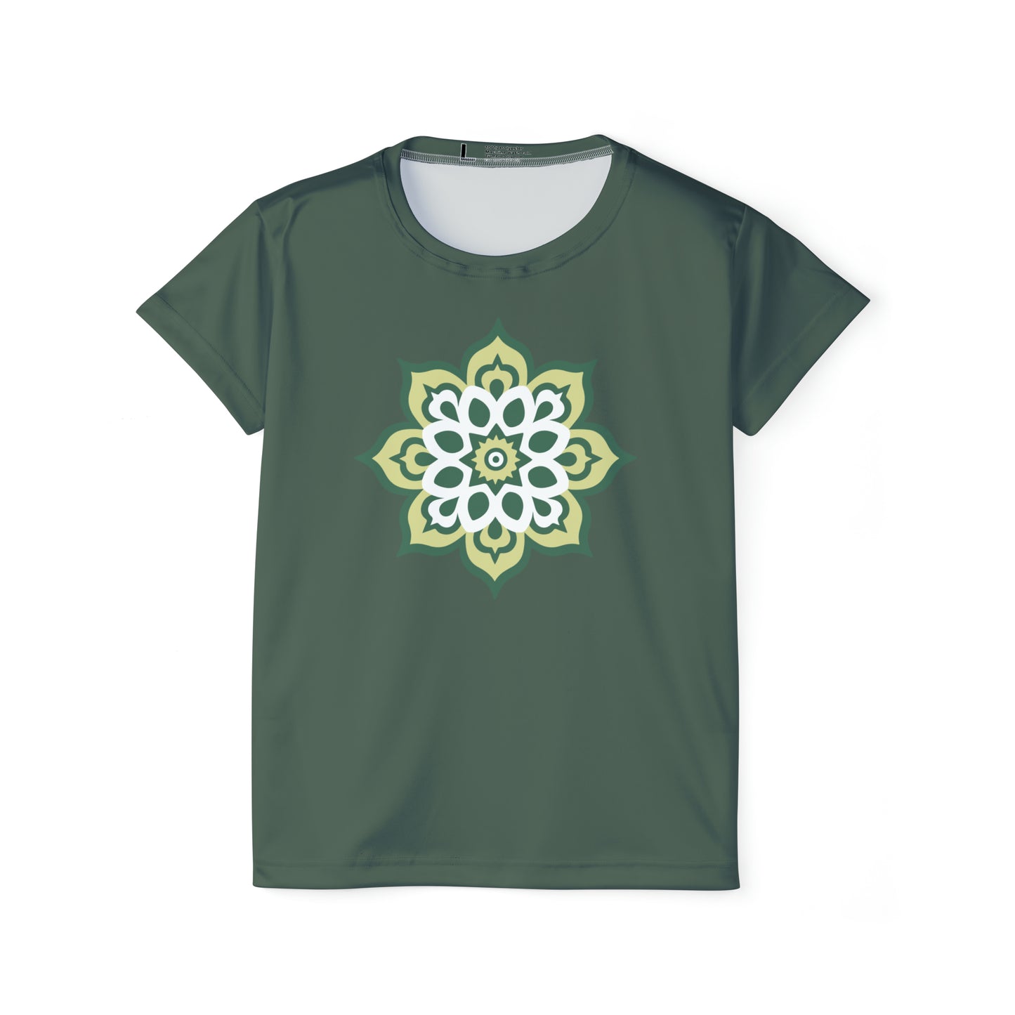 Mossy Green Flower Women's Sports Jersey (AOP)