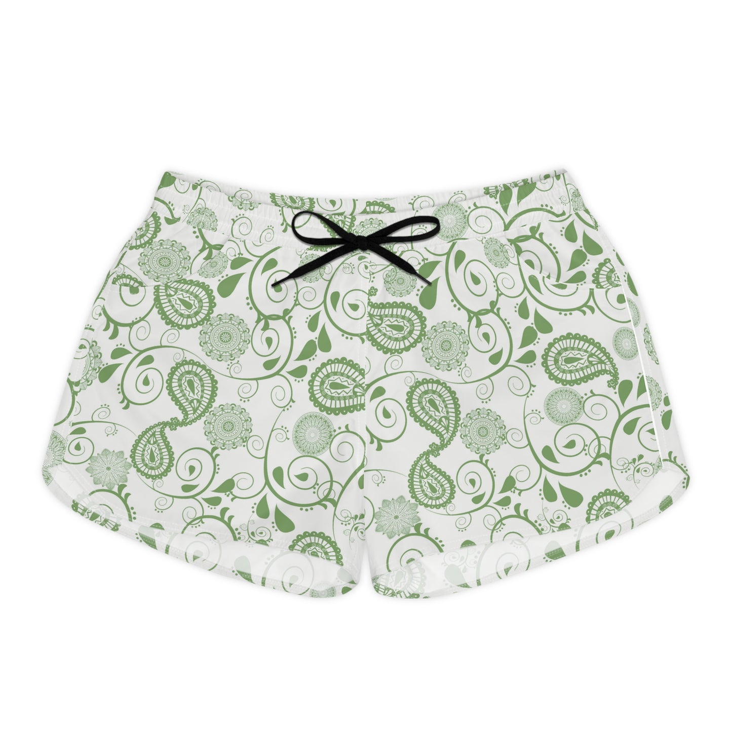 Green Paisley Women's Casual Shorts