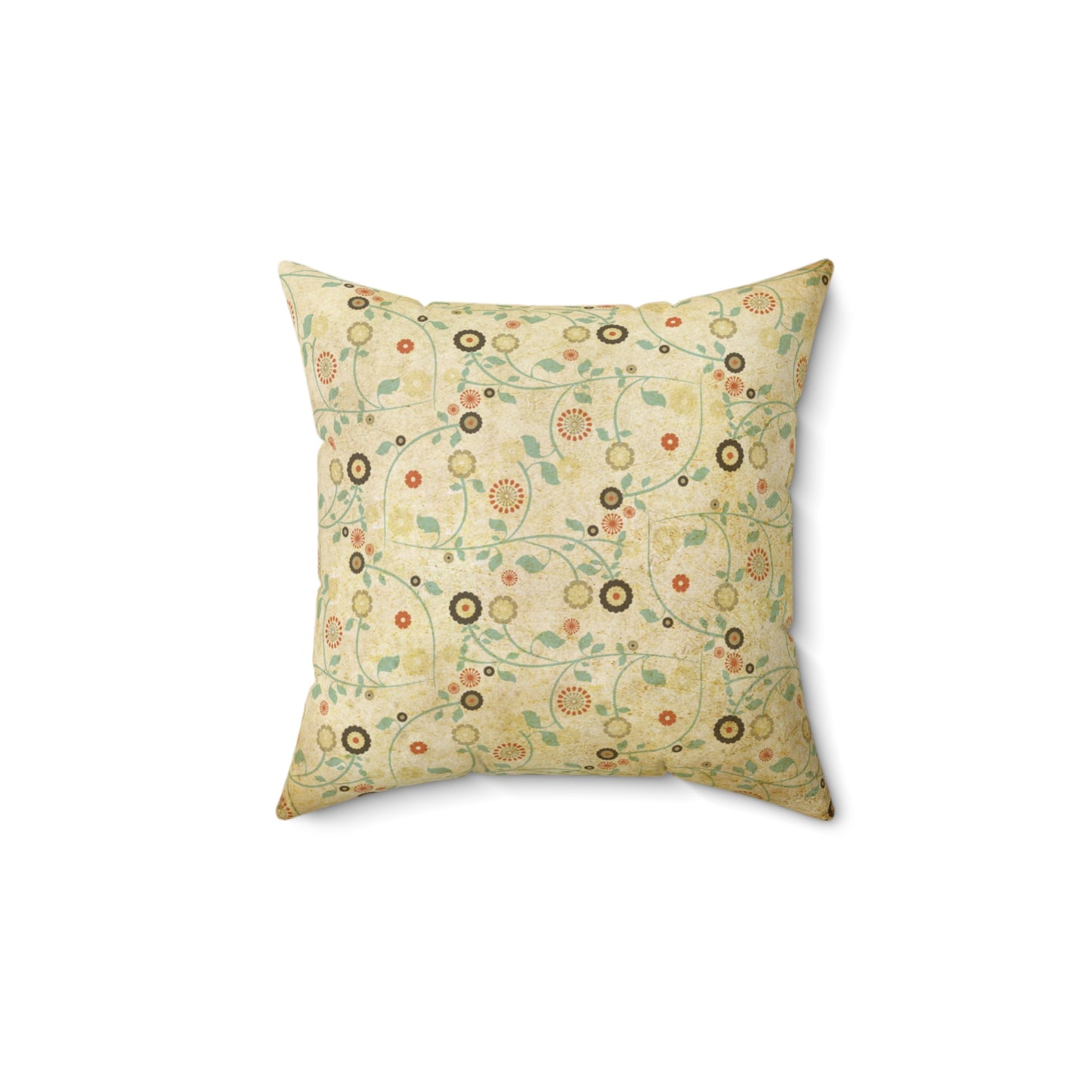 Vintage Days Faux Suede Square Pillow