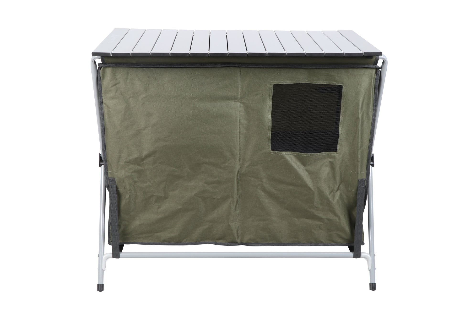 Camping Table, Gray, 34.2"Wx19.6"Dx31.5"H, New