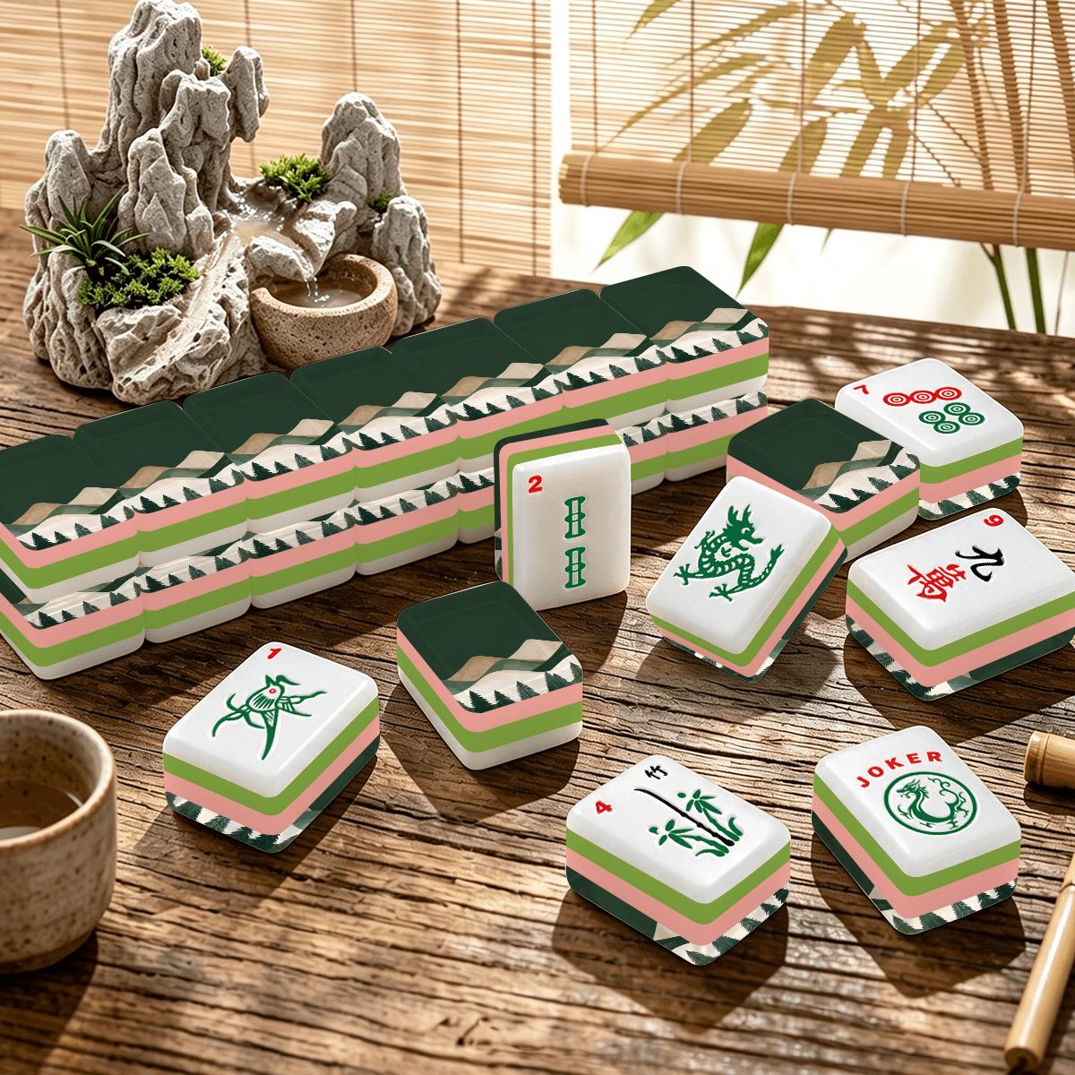 4 Layer Mahjong Tiles Set - Multiple Styles Available