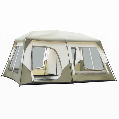 10 Person Camping Tent with Rainfly & Windproof with Carry Bag