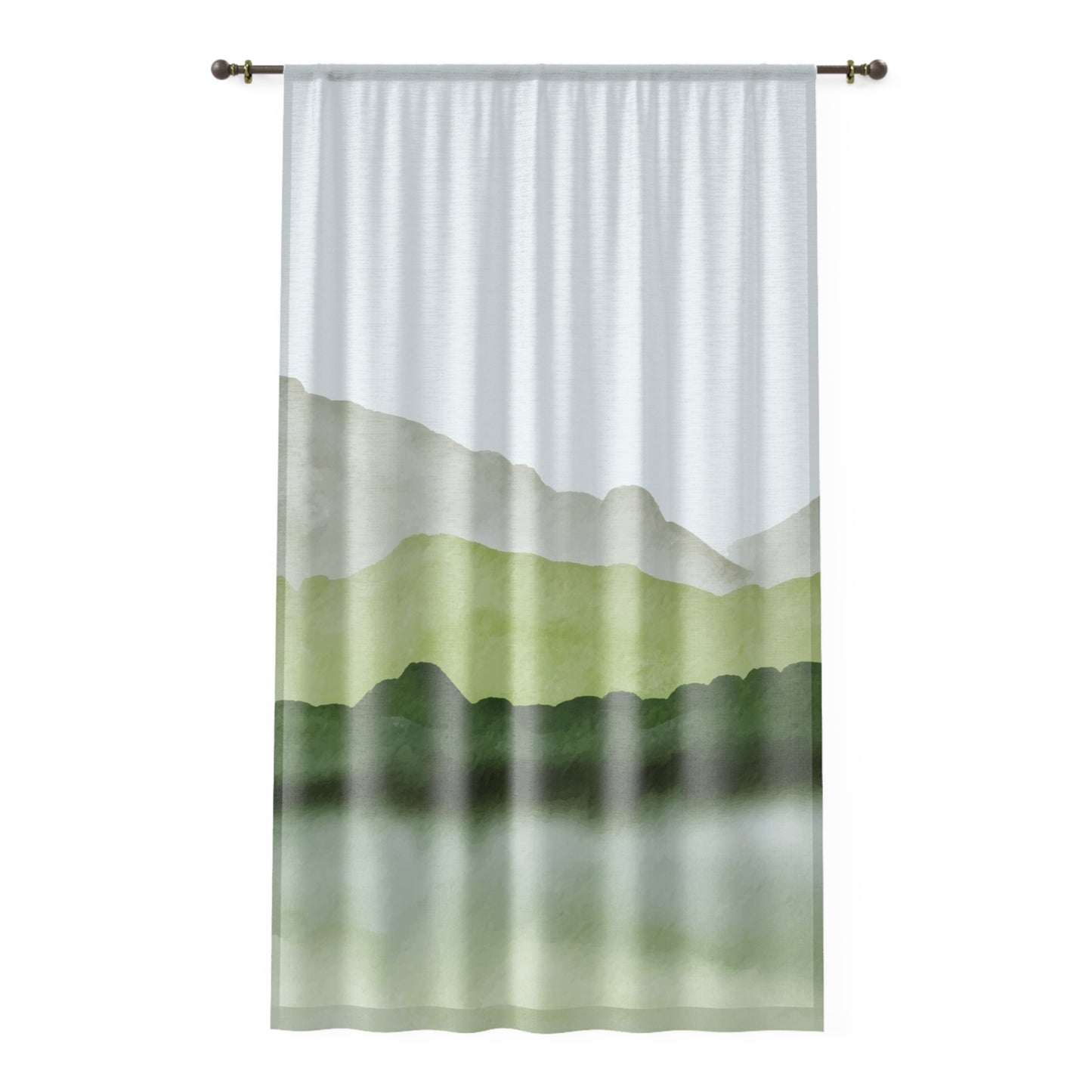 Hazy Mountain Window Curtain