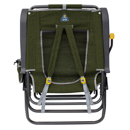 Legz up Lounger Adjustable Folding Recliner Camp Chair, Heathered Loden