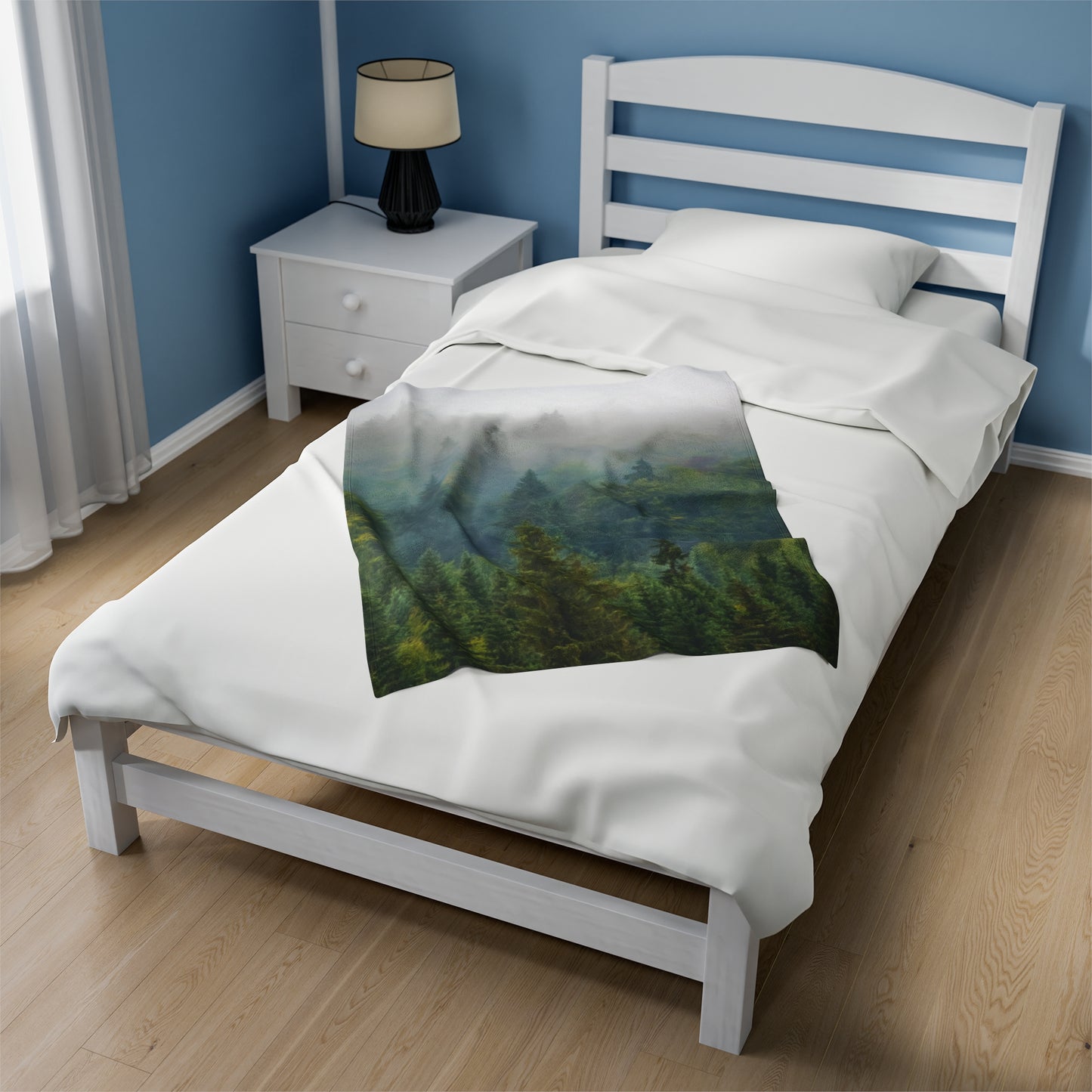 Fog Mountain Velveteen Plush Blanket