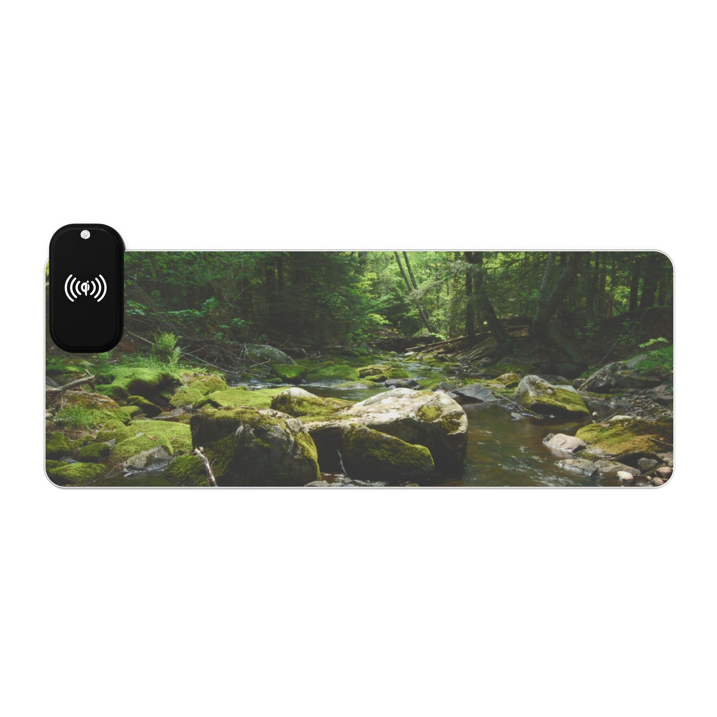 Walk In The Woods LED Gaming Mouse Pad, Wireless Charging