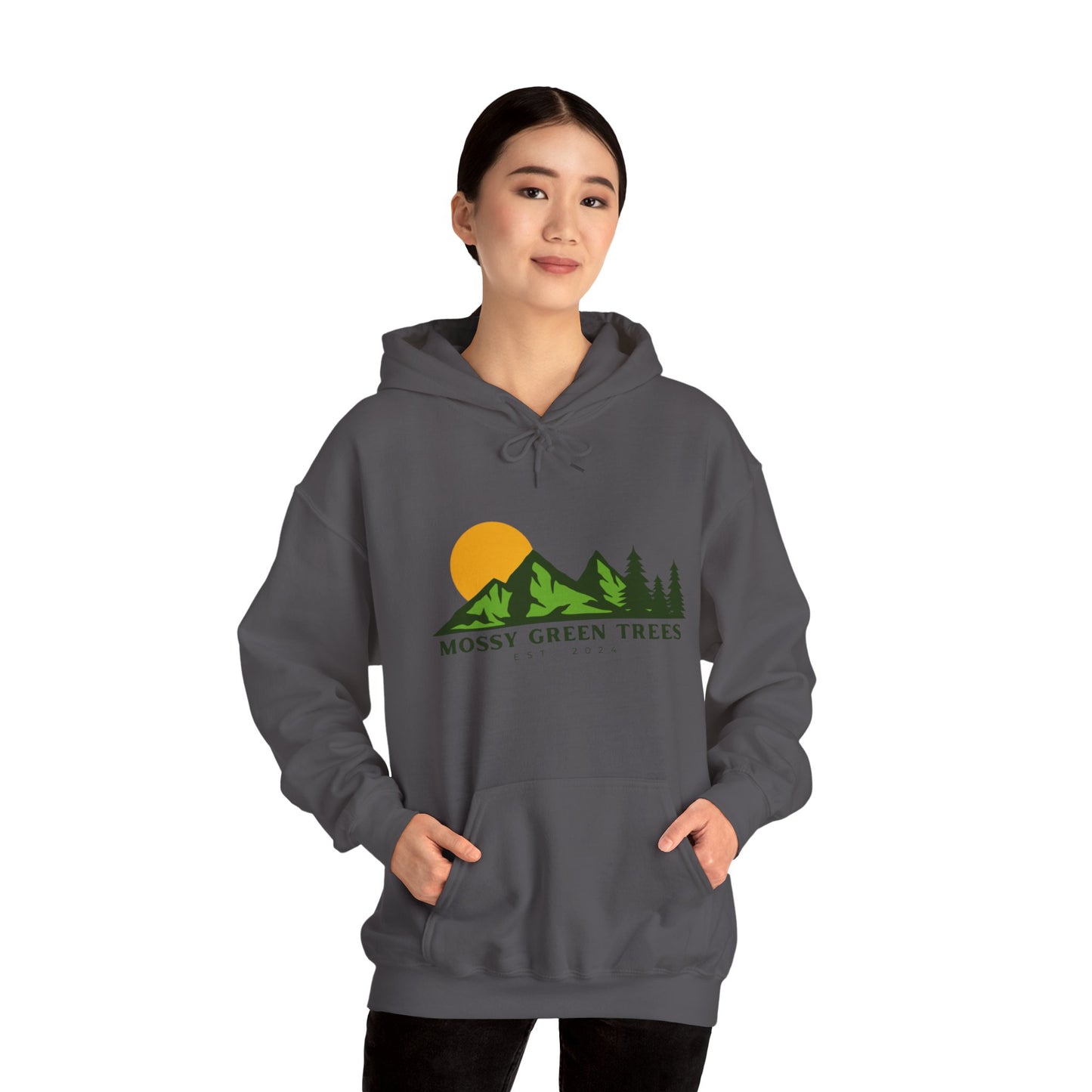 Mossy Green Trees - Unisex Hooded Sweatshirt