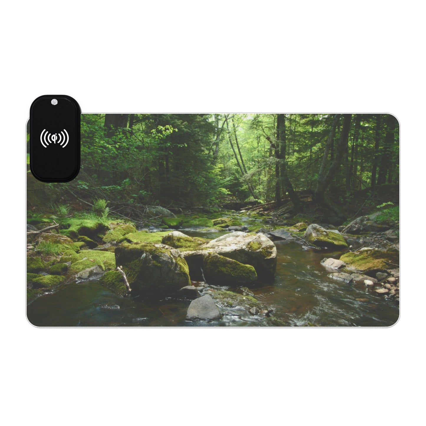 Walk In The Woods LED Gaming Mouse Pad, Wireless Charging